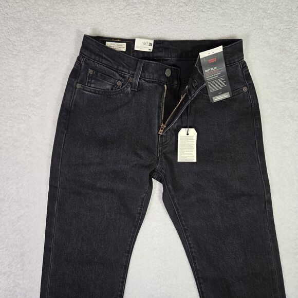 Levi’s Mens 29x32 Premium 511 Slim Fit Black Selvedge Cotton Hemp Jeans $128 - Picture 5 of 14